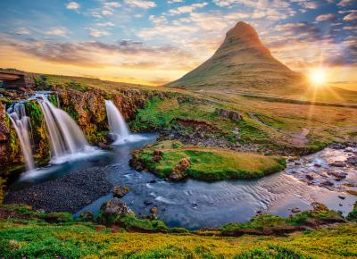 Puzzle Islande, Kirkjufellsfoss Bluebird Puzzle