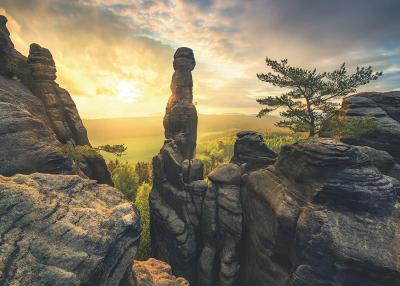 Puzzle 1000 pi&egrave;ces - Monolithe, Montagnes de gr&egrave;s de l'Elbe
