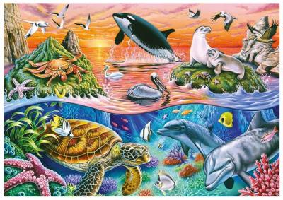 Ravensburger - 10681 3 - Puzzle - L'oc&eacute;an Color&eacute; - 100 Pi&egrave;ces