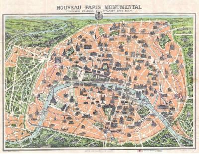 Puzzle en Bois D&eacute;coup&eacute; &agrave; la Main - Plan Nouveau Paris Monumental