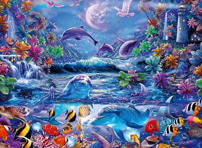 Puzzle Phosphorescent 500 pi&egrave;ces - La magie du clair de lune