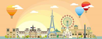 Puzzle 1000 pi&egrave;ces panoramique : Une journ&eacute;e &agrave; Paris