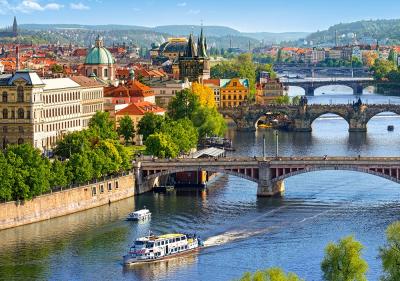 Castorland Vue des ponts &agrave; Prague, Puzzle 500 Tei - - Puzzle
