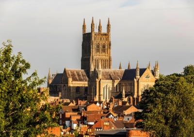 Puzzle Worcester Cathedral viewed from Fort Royal Park Grafika