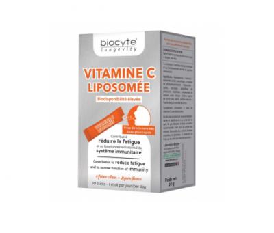 BIOCYTE Longevity Energie&Vitalit&eacute;- Vitamine C Liposom&eacute;e 10 sticks