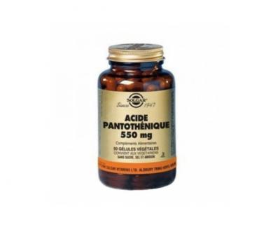 Solgar Acide Pantoth&eacute;nique 550mg (Vitamine B5) 50 g&eacute;lules V&eacute;g&eacute;tales