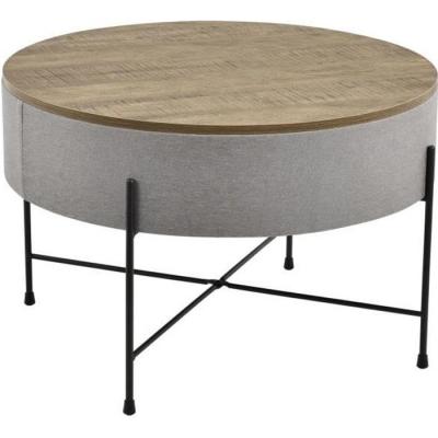 Table basse gris Rotondy pour un canap&eacute; en bois amovible