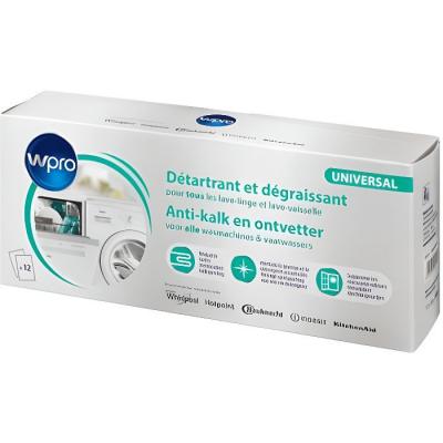 Detartrant Wpro X12 R&eacute;f&eacute;rence : 484000008801 Pour Lave Linge W-pro