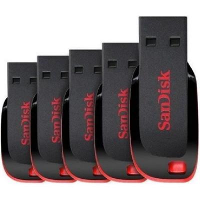 5 x SanDisk Cruzer Blade 16 Go Cl&eacute; USB (paquet de cinq)