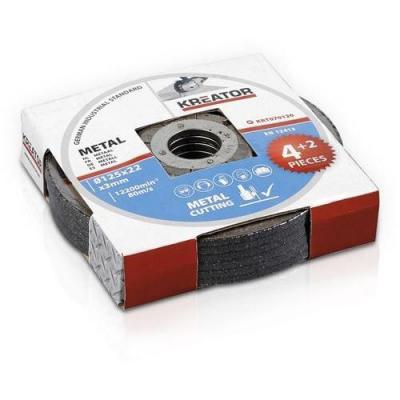 Kreator 03070120 Jeu de 6 Disques &agrave; tron&ccedil;onner de m&eacute;tal &Oslash; 125 mm