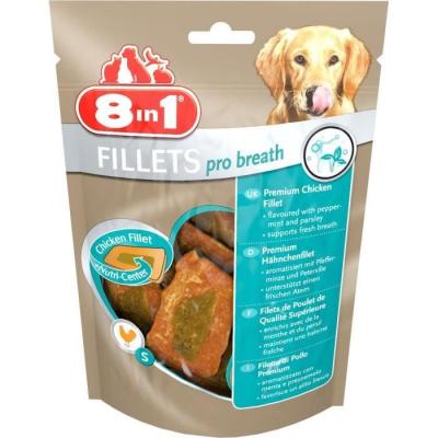 Friandises 8in1 Fillets Pro Dental, poulet S - lot % : 3 x 80 g