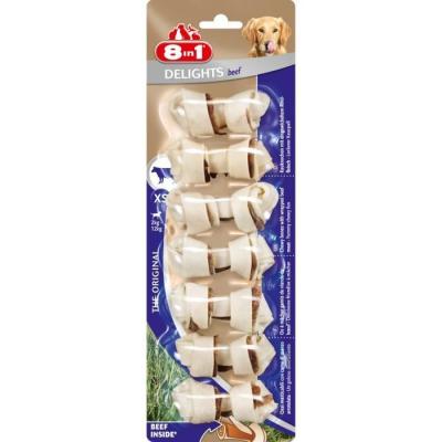 Os pour chien &agrave; m&acirc;cher garnis de viande de boeuf Delights