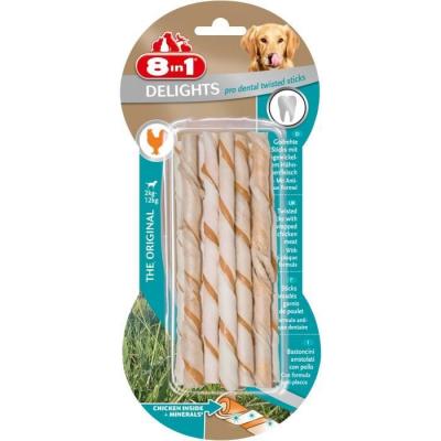 Friandise Delight 8in 1 Sticks Torsades Pro Dental 10 Pces