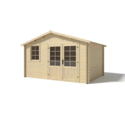 Abri de jardin en bois - 11,70m2 - 3,90x3m - Ep. 34mm - Couleur: naturel