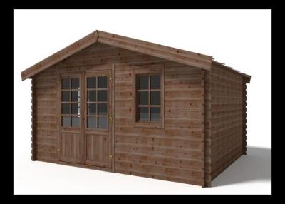 Abri de jardin en bois - 20m2 - 5x4m - Trait&eacute; - Ep. 45mm - Couleur: marron