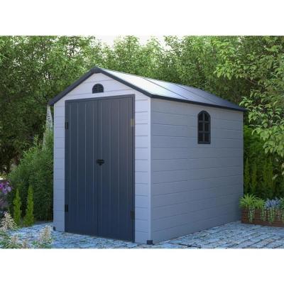 Vente-unique.com Abri de jardin en r&eacute;sine grise 5,32 m&sup2; CESIO