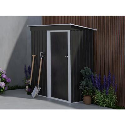Abri de jardin m&eacute;tal en acier galvanis&eacute; gris 1,1 m&sup2; BIRON