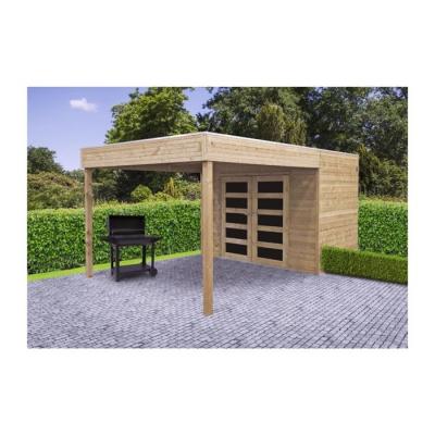 Abri de jardin 19 mm Potenza - Avec terrasse sur le devant