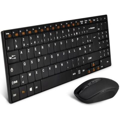 ADVANCE Pack Clavier / Souris - Sans fil - PC - Noir
