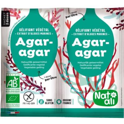 Agar Agar bio G&eacute;lifiant alimentaire v&eacute;g&eacute;tal Natali