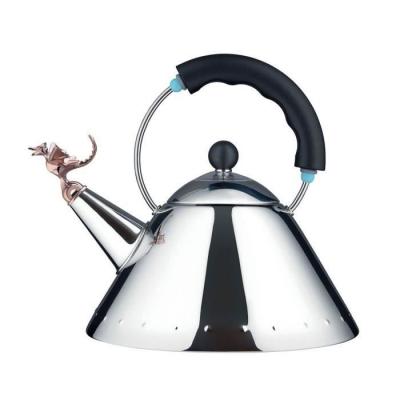 Alessi 9093 REX B Bouilloire , acier inoxydable, noir, 9 x 25 x 26,5 cm, unit&eacute;s, 1,0