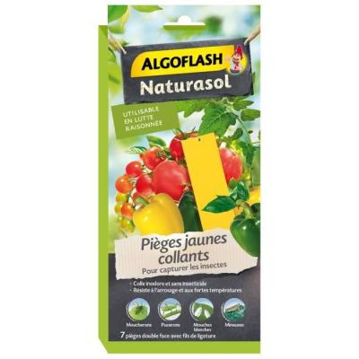 Pi&egrave;ges Jaunes Collants Algoflash Naturasol 7 Stickers