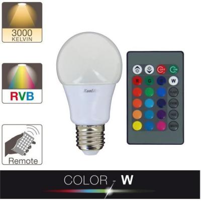 Ampoule LED A60 - cuLot E27 - blanc et multi-color 