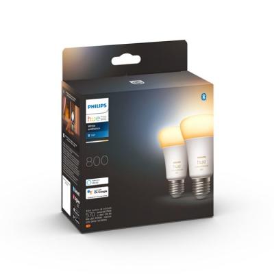 Lumi&egrave;re connect&eacute;e Philips HWA 9.5W E27 x2 
