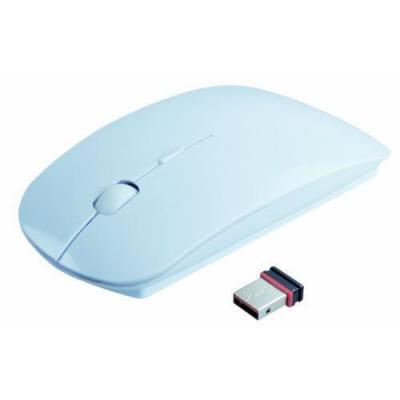 APM M103 - Souris - optique - 4 boutons - sans fil - 2.4 GHz - r&eacute;cepteur sans fil USB - blanc 