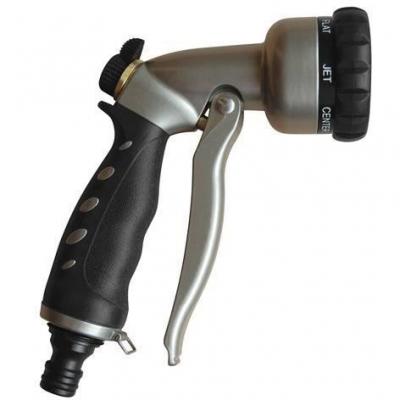 Jardibric - Pistolet M&eacute;tal Gain&eacute; 7 Jets - Gamme Professionnelle