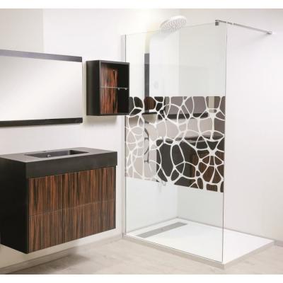 Paroi ALEA - S&eacute;rigraphie miroir - 90x200x1cm - Verre tremp&eacute; - Transparent