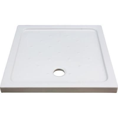 Receveur MERI - Picots Antid&eacute;rapants - 90x90x6,5cm - Gr&egrave;s - Blanc