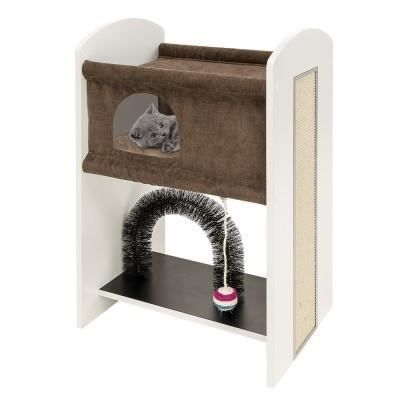 Ferplast Leo Arbre &agrave; Chat avec grattoir Marron 50 x 37 x 84 cm M