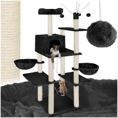 Tectake - griffoir, grattoir geant, cadre d&acute;escalade pour chat - noir