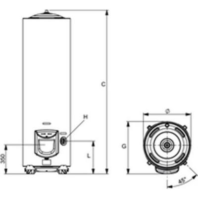 Chauffe eau &eacute;lectrique Blind&eacute; Vertical au Sol Initio Ariston 250 L