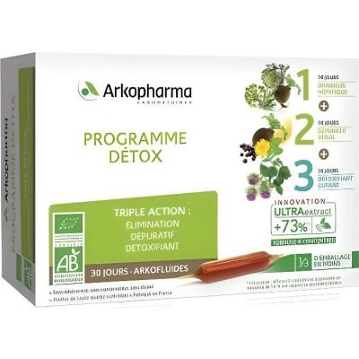 ARKOPHARMA Arkofluides - Programme d&eacute;tox triple action bio 30 jours