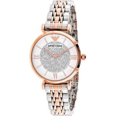 Montre Emporio Armani Gianni T-Bar AR1926 Bracelet acier bi-colore