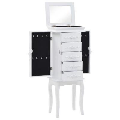 Vidaxl armoire &agrave; bijoux sur pieds blanc 246959