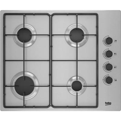 Beko Higg64103sxn 60 Cm Gas Hob 4 Burners Argent&eacute;