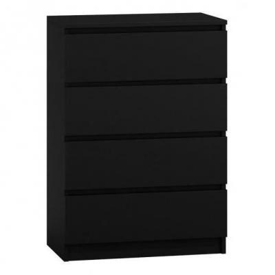 Commode moderne avec 4 tiroirs Malwa M4 - Noir 