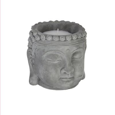 Bougie Bouddha Parfum&eacute;e Citronnelle 200 g - Gris - Atmosphera