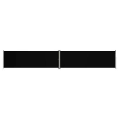 Auvent paravent store brise-vue lat&eacute;ral r&eacute;tractable Helloshop26 - 200x1200cm noir