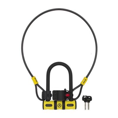 AUVRAY - Antivol V&eacute;lo U BIKE Avec Support 82x147 + C&acirc;ble 1m &oslash;8mm