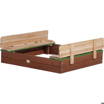Bac &agrave; sable XL en bois avec bancs Ella