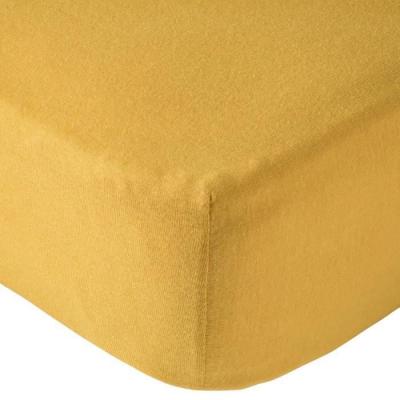 BabyCalin - Drap housse 70x140x17cm Moutarde certifi&eacute; OEKO-TEX