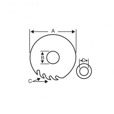 Lame de scie circulaire &Oslash;210 mm 20 dents pour le bois - BAHCO 8501-17
