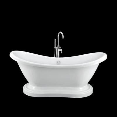 Baignoire ancienne r&eacute;tro sur socle DARLINGTON Blanche 175 cm