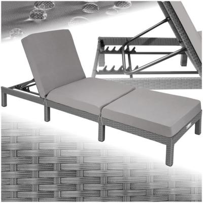 Tectake bain de soleil sofia 5 positions - gris 402308