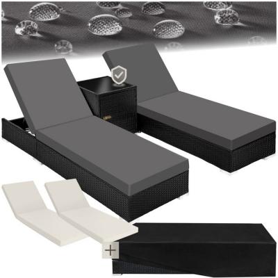 Bain De Soleil Duo 5 Positions Avec 2 Sets De Housses + Housse De Protection - Noir