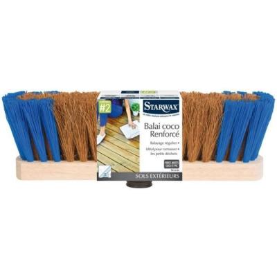 Balai coco renforc&eacute; sols ext&eacute;rieurs + douille - Starwax
